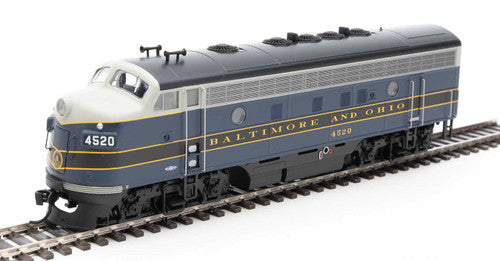 Walthers 19966 EMD F7 A - B&O - Baltimore & Ohio #4520 (blue, gray, black, dulux) - DCC & Sound HO Scale