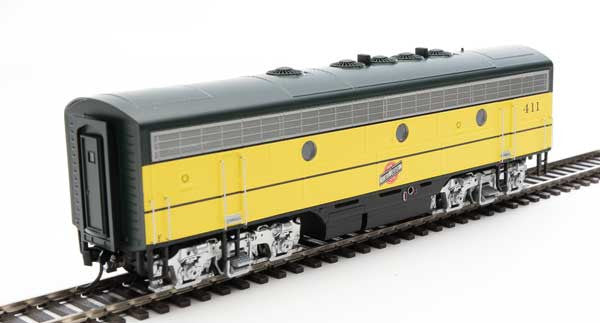 Walthers 19969 EMD F7 A/B - C&NW - Chicago & North Western #402, #411 (yellow, green, silver, black) - DCC & Sound HO Scale