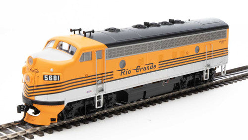 Walthers 19971 EMD F7 A/B - D&RGW - Denver & Rio Grande Western #5681, #5682 (Grande Gold, silver, black) - DCC & Sound HO Scale