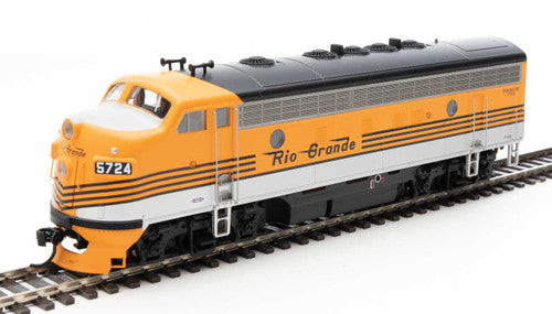 Walthers 19972 EMD F7 A/B - D&RGW - Denver & Rio Grande Western #5724, #5712 (Grande Gold, silver, black) - DCC & Sound HO Scale