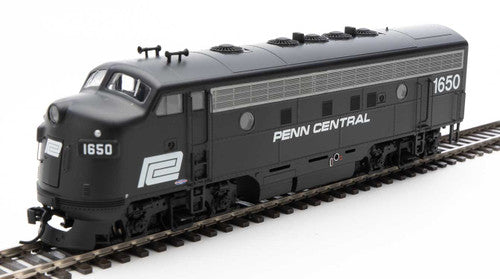 Walthers 19983 EMD F7 A/B - PC - Penn Central #1650, #3460 (black, white) - DCC & Sound HO Scale