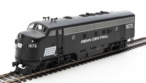 Walthers 19984 EMD F7 A/B - PC - Penn Central #1675, #3479 (black, white) - DCC & Sound HO Scale