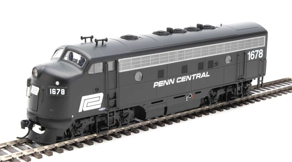 Walthers 19986 EMD F7 A - PC - Penn Central #1678 (black, white) - DCC & Sound HO Scale