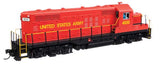 Walthers 910-20431 EMD GP9 Phase II United States Army #4650 (red, yellow) DCC & Sound HO Scale