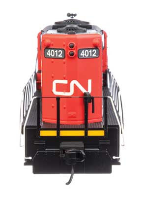 Walthers 910-20432 EMD GP9 Phase II Canadian National #4012 (black, red, white stripes) DCC & Sound HO Scale