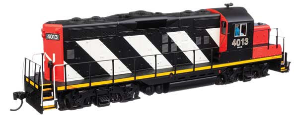Walthers 910-20433 EMD GP9 Phase II Canadian National #4013 (black, red, white stripes) DCC & Sound HO Scale