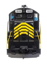 Walthers 910-20443 EMD GP9 Phase II Leased Unit #1607 (black w/yellow stripes, numbered, unlettered) DCC & Sound HO Scale