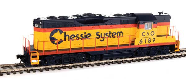 Walthers 20482 EMD GP9 Phase II - Chessie System C&O #6189 - DCC & Sound HO Scale