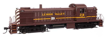 Walthers 20709 Alco RS-2 - LV Lehigh Valley #214 - Water-cooled stack (Tuscan Red, black, yellow, white) - DCC & Sound HO Scale