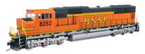 Walthers 910-21003 EMD SD75M BNSF Railway #8252 (orange, black, green, silver, Heritage II) DCC & Sound HO Scale