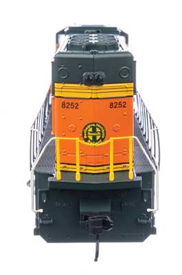 Walthers 910-21003 EMD SD75M BNSF Railway #8252 (orange, black, green, silver, Heritage II) DCC & Sound HO Scale