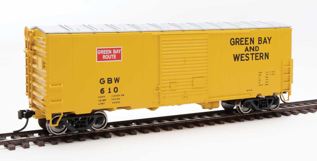 Walthers 910-45004 40' ACF Modernized Welded Boxcar GB&W - Green Bay & Western #610 HO Scale