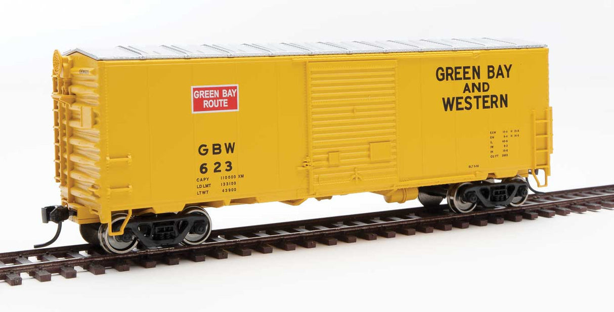 Walthers 910-45006 40' ACF Modernized Welded Boxcar GB&W - Green Bay & Western #623 HO Scale