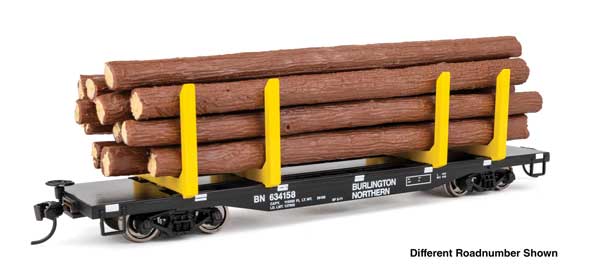 Walthers 910-50903 45' Logging Flatcar - BN Burlington Northern #634179 HO Scale