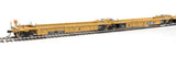 Walthers 910-55646 Thrall 5-Unit Rebuilt 40' Well Car Trailer-Train DTTX #740757 A-E (yellow, Large Black & White Logo) HO Scale