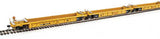 Walthers 910-55648 Thrall 5-Unit Rebuilt 40' Well Car Trailer-Train DTTX #748106 A-E (yellow, Small Red Logo) HO Scale