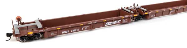 Walthers 910-55662 Thrall 5-Unit Rebuilt 40' Well Car BNSF Railway #238212 A-E (Boxcar Red, white; Wedge Logo, Yellow Markings) HO Scale