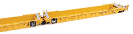 Walthers 910-55809 NSC Articulated 3-Unit 53' Well Car TTX DTTX #785070 (yellow) HO Scale