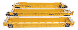 Walthers 910-55812 NSC Articulated 3-Unit 53' Well Car TTX DTTX #786314 (yellow) HO Scale