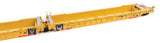 Walthers 910-55816 NSC Articulated 3-Unit 53' Well Car TTX DTTX #787545 (yellow w/red "Jack Here" warnings) HO Scale