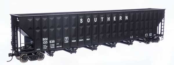 Walthers 910-56328 7000CF Wood Chip Hopper SOU Southern #133539 (black) HO Scale