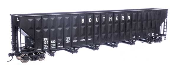 Walthers 910-56330 7000CF Wood Chip Hopper SOU Southern #133613 (black) HO Scale