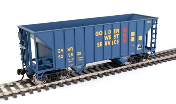 Walthers 910-56607 34' 100-Ton 2-Bay Hopper - Golden West Service GVSR #629633 HO Scale