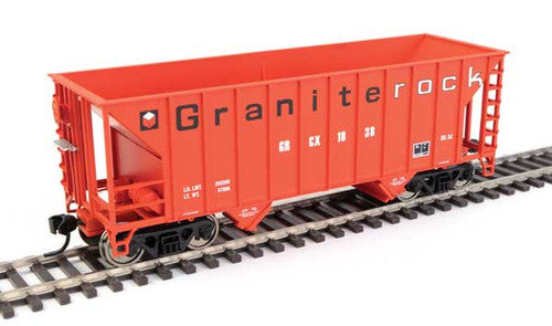 Walthers 910-56610 34' 100-Ton 2-Bay Hopper - Granite Rock GRCX #1838 HO Scale