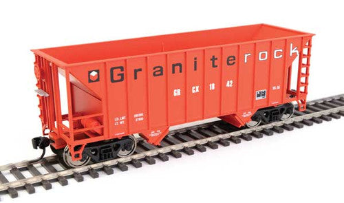 Walthers 910-56611 34' 100-Ton 2-Bay Hopper - Granite Rock GRCX #1842 HO Scale