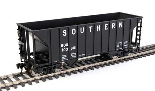 Walthers 910-56616 34' 100-Ton 2-Bay Hopper - Southern Railway SOU #103301 (black) HO Scale