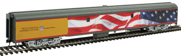 Walthers Proto 920-9200 85' ACF Baggage Car UP Union Pacific #5769 (United States Flag Scheme; Armour Yellow, gray) HO Scale