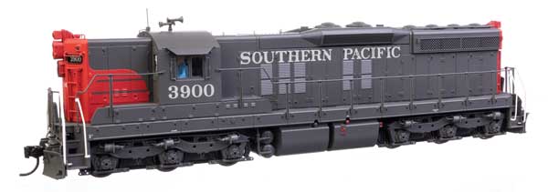 WalthersProto 41714 EMD SD9 - ESU LokSound 5 Sound & DCC -- Southern Pacific #3900; 1965 Renumbering (gray, Scarlet, white) HO Scale