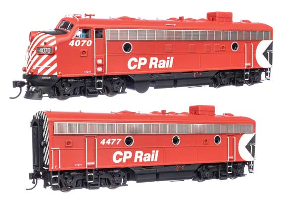 Walthers Proto 920-42551 EMD FP7 & F7B CP Canadian Pacific #4070 & 4477 (red, white w/Multi-mark) DCC & Sound HO Scale