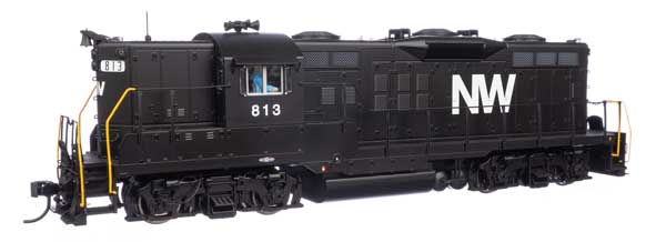 WalthersProto 42809 EMD GP9 N&W Norfolk & Western #813 (black, white) DCC & Sound HO Scale