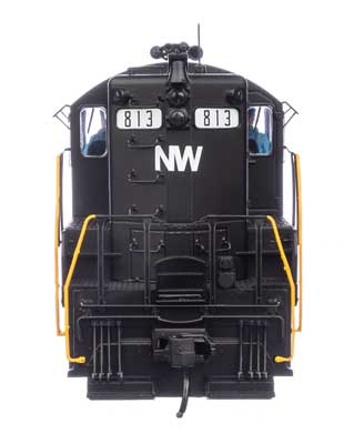 WalthersProto 42809 EMD GP9 N&W Norfolk & Western #813 (black, white) DCC & Sound HO Scale