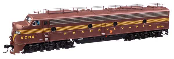 WalthersProto 42900 EMD E8 A-A PRR N&W Pennsylvania Railroad #5705A, 5763A (Class EP-22; Tuscan, Five-Stripe) DCC & Sound HO Scale