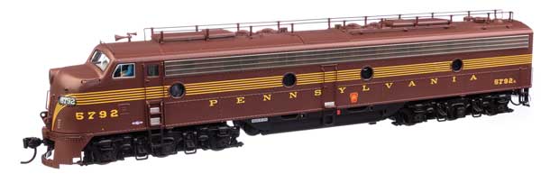 WalthersProto 42901 EMD E8 A-A PRR N&W Pennsylvania Railroad #5714A, 5792A (Class EP-22; Tuscan, Five-Stripe) DCC & Sound HO Scale