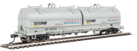 Walthers Proto 920-105255 50' Evan Coil Car - Norfolk Southern #168342 (Round Hoods, gray, black, Protect II Markings) HO Scale