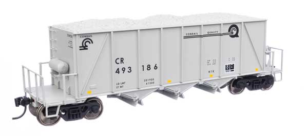 Walthers Proto 106033 40' Ortner 100-Ton Open Aggregate Hopper Conrail #493186 HO Scale