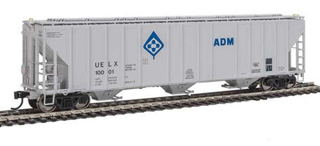 Walthers Proto 106146 55' Evans 4780 Covered Hopper Archer-Daniels-Midland UELX #10001 (gray, molecule logo) HO Scale