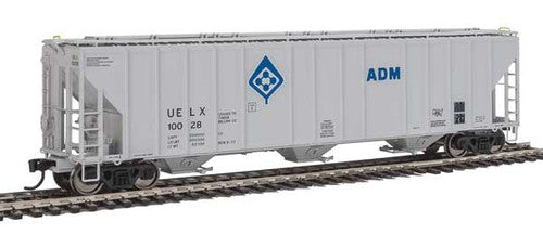 Walthers Proto 106149 55' Evans 4780 Covered Hopper Archer-Daniels-Midland UELX #10028 (gray, molecule logo) HO Scale