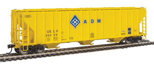 Walthers Proto 106150 55' Evans 4780 Covered Hopper Archer-Daniels-Midland UELX #30239 (yellow, molecule logo) HO Scale