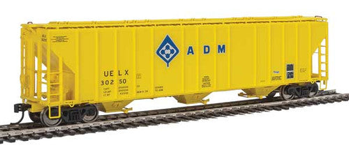 Walthers Proto 106153 55' Evans 4780 Covered Hopper Archer-Daniels-Midland UELX #30250 (yellow, molecule logo) HO Scale