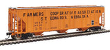 Walthers Proto 106158 55' Evans 4780 Covered Hopper Farmers Co-op Association USLX #26720 (St. Edwards, Nebraska; orange, black) HO Scale