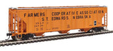 Walthers Proto 106158 55' Evans 4780 Covered Hopper Farmers Co-op Association USLX #26720 (St. Edwards, Nebraska; orange, black) HO Scale