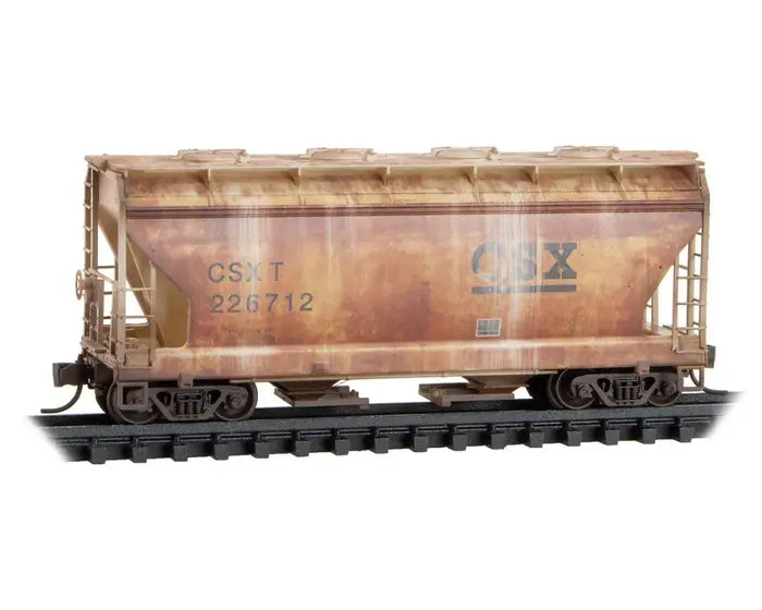 Micro-Trains 092 44 351 ACF 39' 2-Bay Center-Flow Covered Hopper - Round Hatches CSX #226712 N Scale