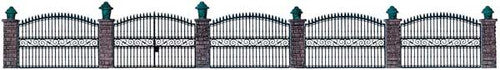 Walthers 933-550 Wrought Iron Fence Molded in 3 colors  (Scale=HO) Cornerstone Part#933-550