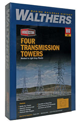 3121 Walthers (4) High-Voltage Transmission Towers (Scale=HO) Cornerstone Part#933-3121