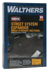 3156 Walthers Street Additional Street System Street Brick 10/ (Scale=HO) -- Straight Sections Only w/Sidewalks pkg(10) Cornerstone Part#933-3156