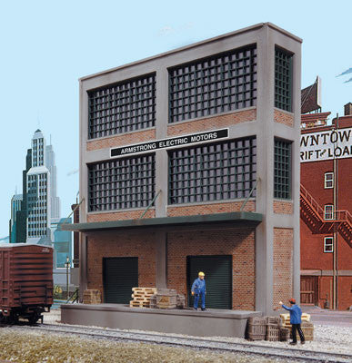 3172  Walthers Armstrong Electric Motors Background Building (Scale=HO) Cornerstone Part#933-3172